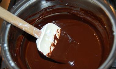 Homemade chocolate glaze